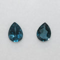 Lote de 2 piezas de topacio azul Londres facetado, gota de 9 x 6 mm (2 piezas)