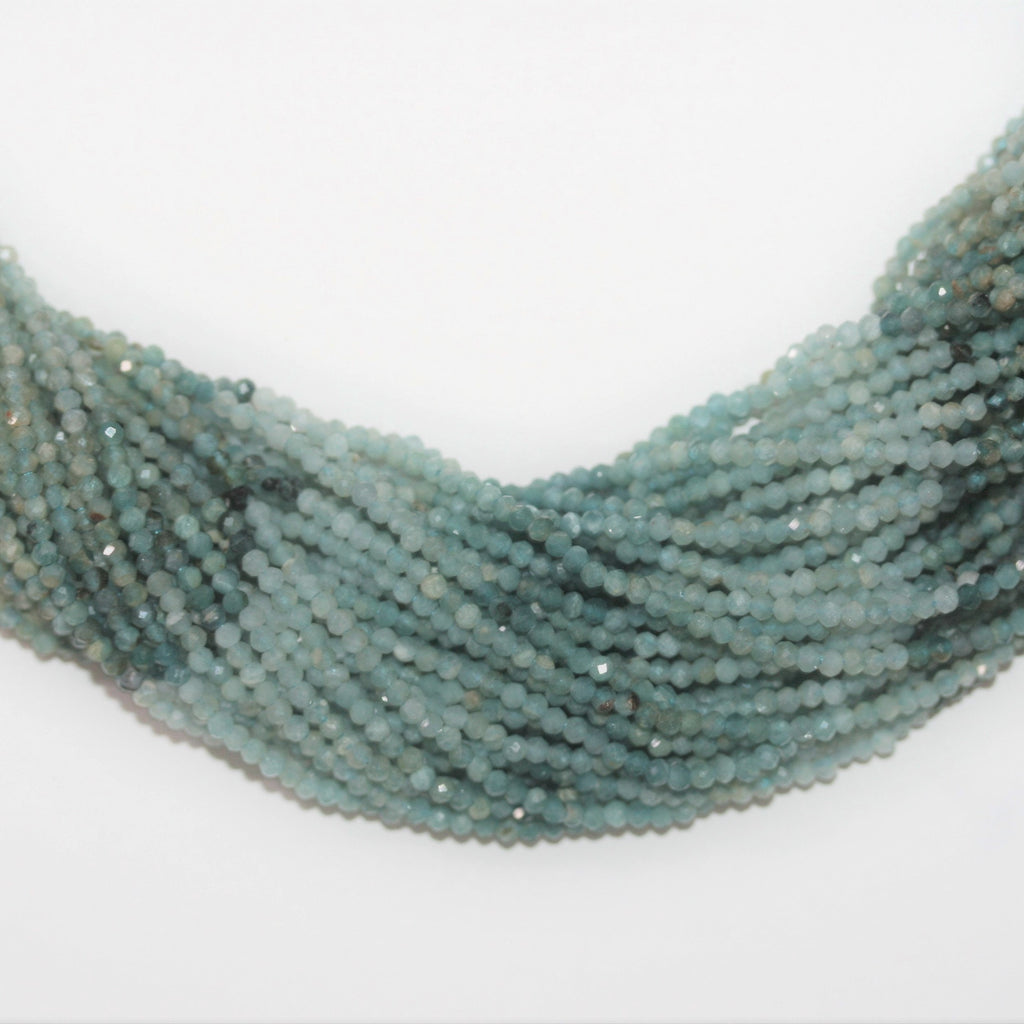 12" St Grandidierite Faceted Round Beads 2mm.-Strand 32cm