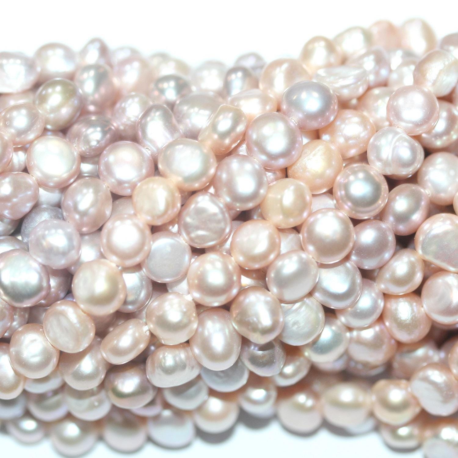 12" St Freshwater Salmon Baroque Pearl Beads 6-7mm Approx.-Strand 36cm. -Natural Pearls wholesale Prices