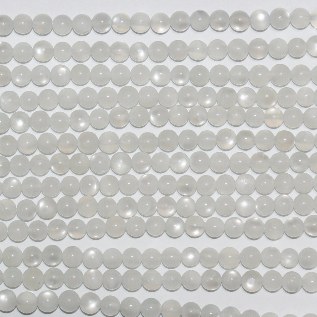 Perles rondes lisses en pierre de lune St, 15 pouces (38 cm), 5-5,5 mm - Fil de 39 cm