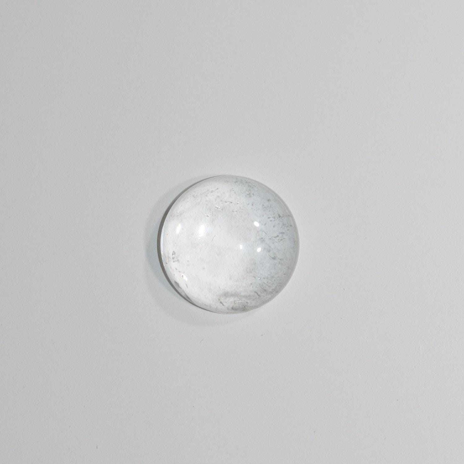 Rock Crystal Quartz Smooth Round Cabochon 14mm. (6 Pieces).