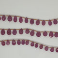 Perles en forme de goutte facettées St Ruby de 8 pouces, 10 x 7 mm environ - Longueur du fil : 21 cm.