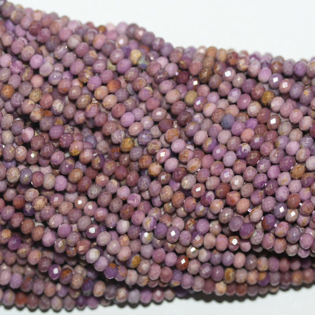 Perles rondelles à facettes en phosphosidérite de 15 pouces (4 x 2 mm) - Fil de 39 cm