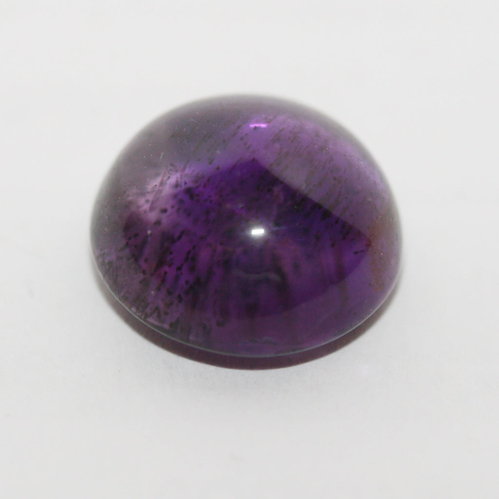 Cabochon rond d'améthyste 11 mm (5,2 ct).