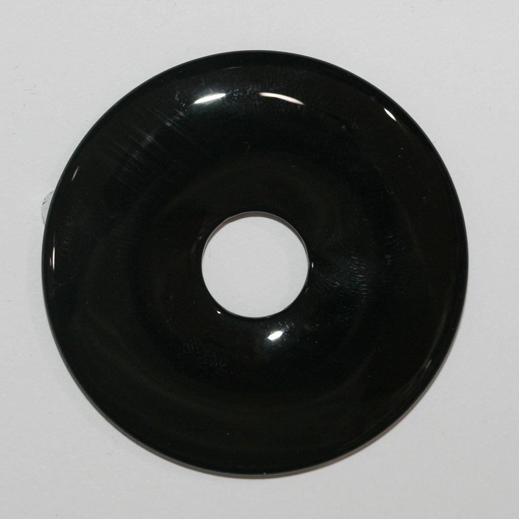 Pendentif Donuts en onyx lisse 45 mm