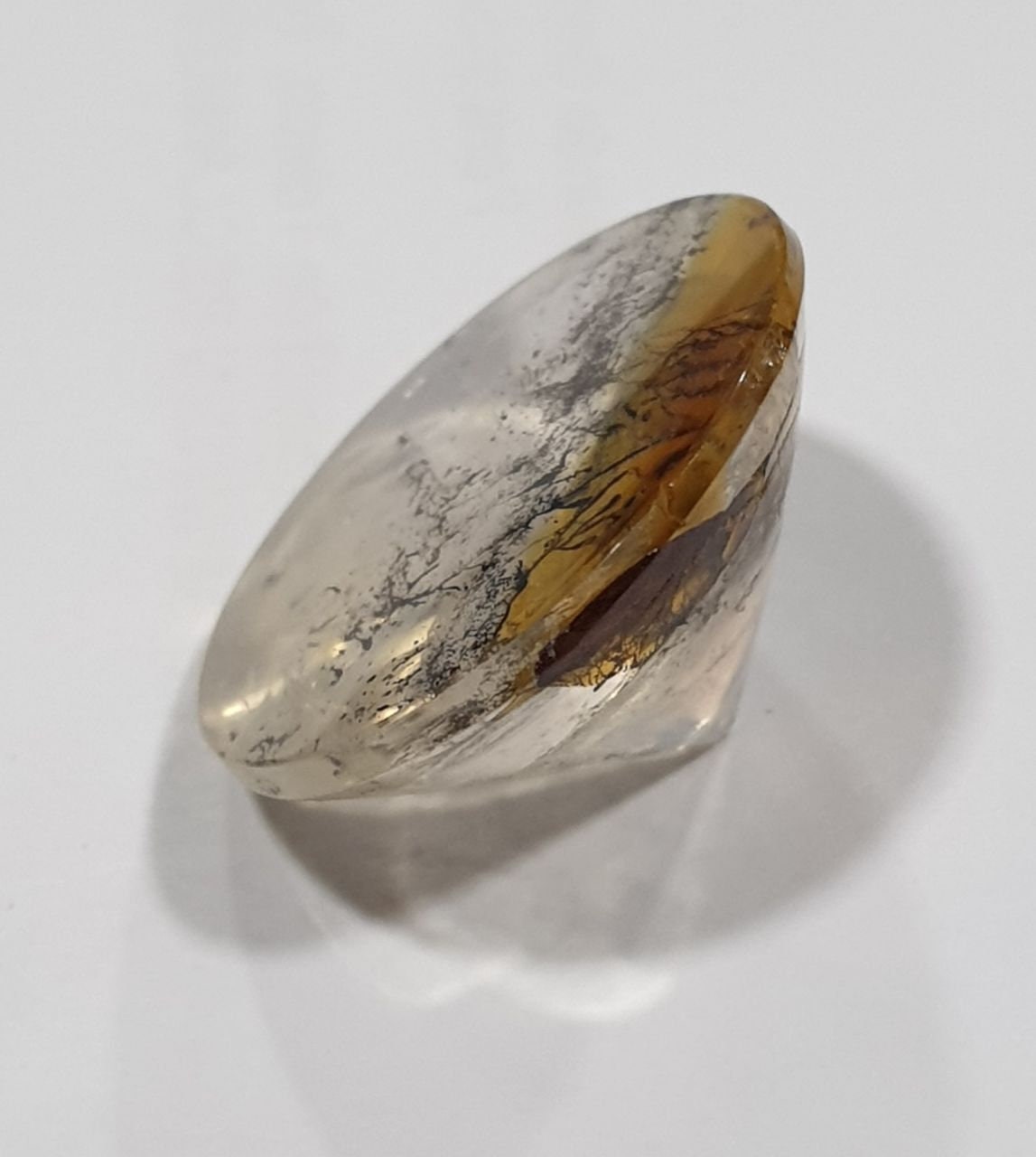 Dendritic Quartz Smooth Round  With Culet Cabochon 18mm.-(15.11ct) Healing Power Stones