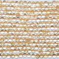 Perles rondes lisses de citrine 6-6,5 mm.-Rig 36 cm.