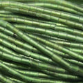 14" St Green Jade Smooth Tube Beads 2x1mm.-Strand 38cm.