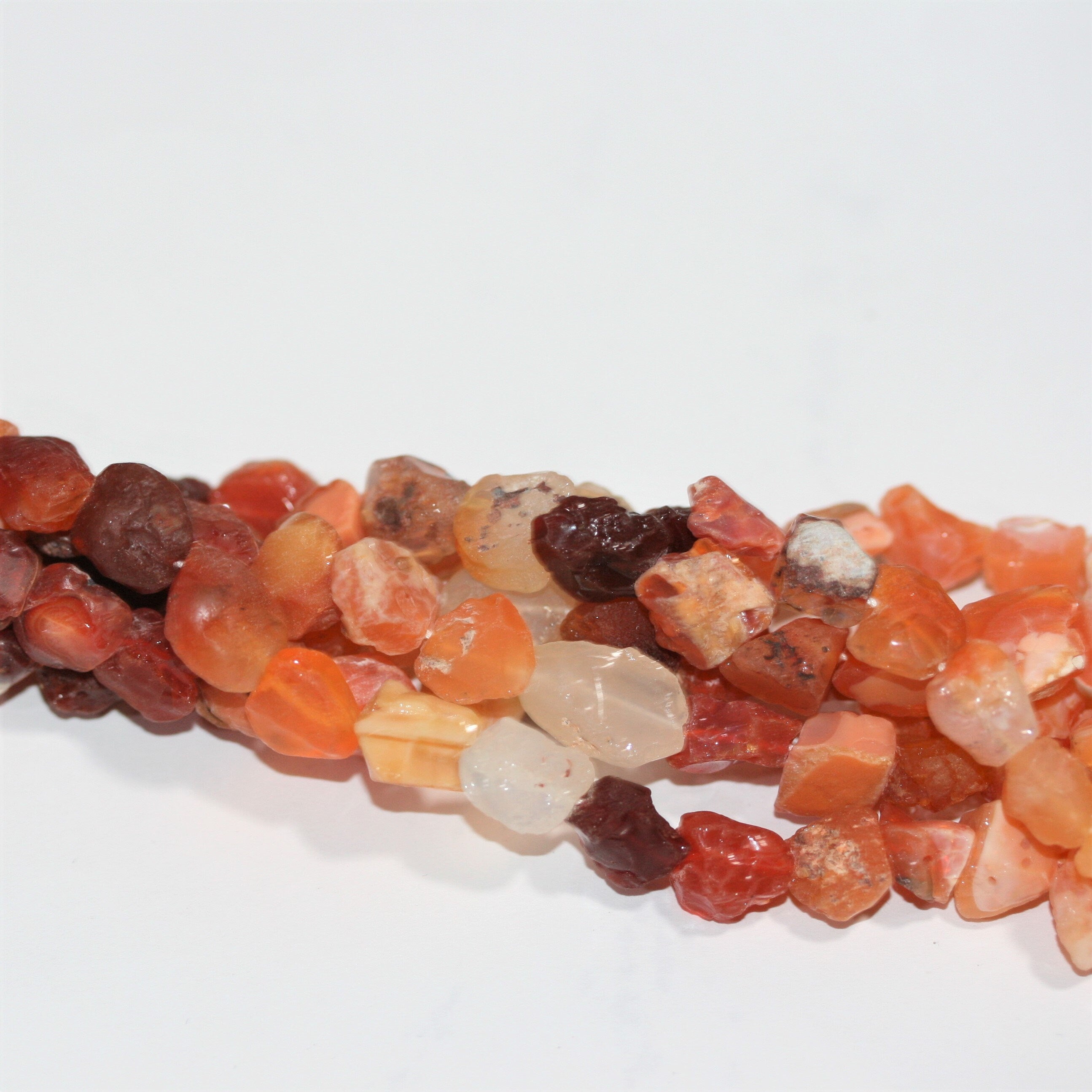 10" St Unpolished Nugget Fire Opal Beads 11mm. Approx.-Strand 25cm