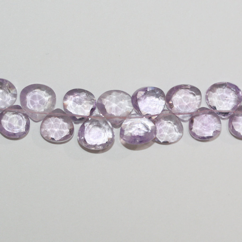 Cuentas de amatista facetadas de 8" (9-10 mm) - Hilo de 20 cm