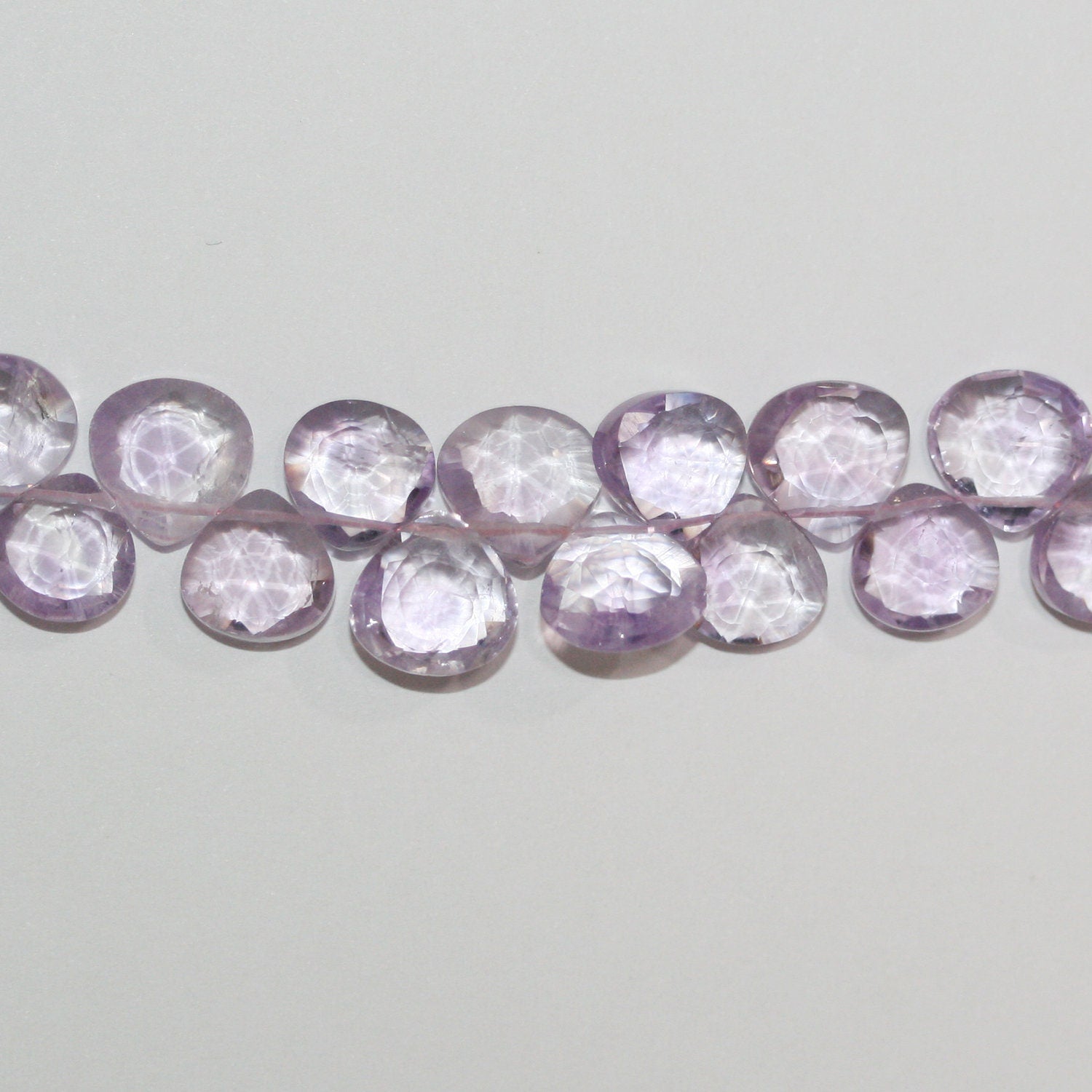 Cuentas de amatista facetadas de 8" (9-10 mm) - Hilo de 20 cm