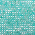 14" St Amazonite Faceted Round Beads 3-3.5mm.-Strand 38cm