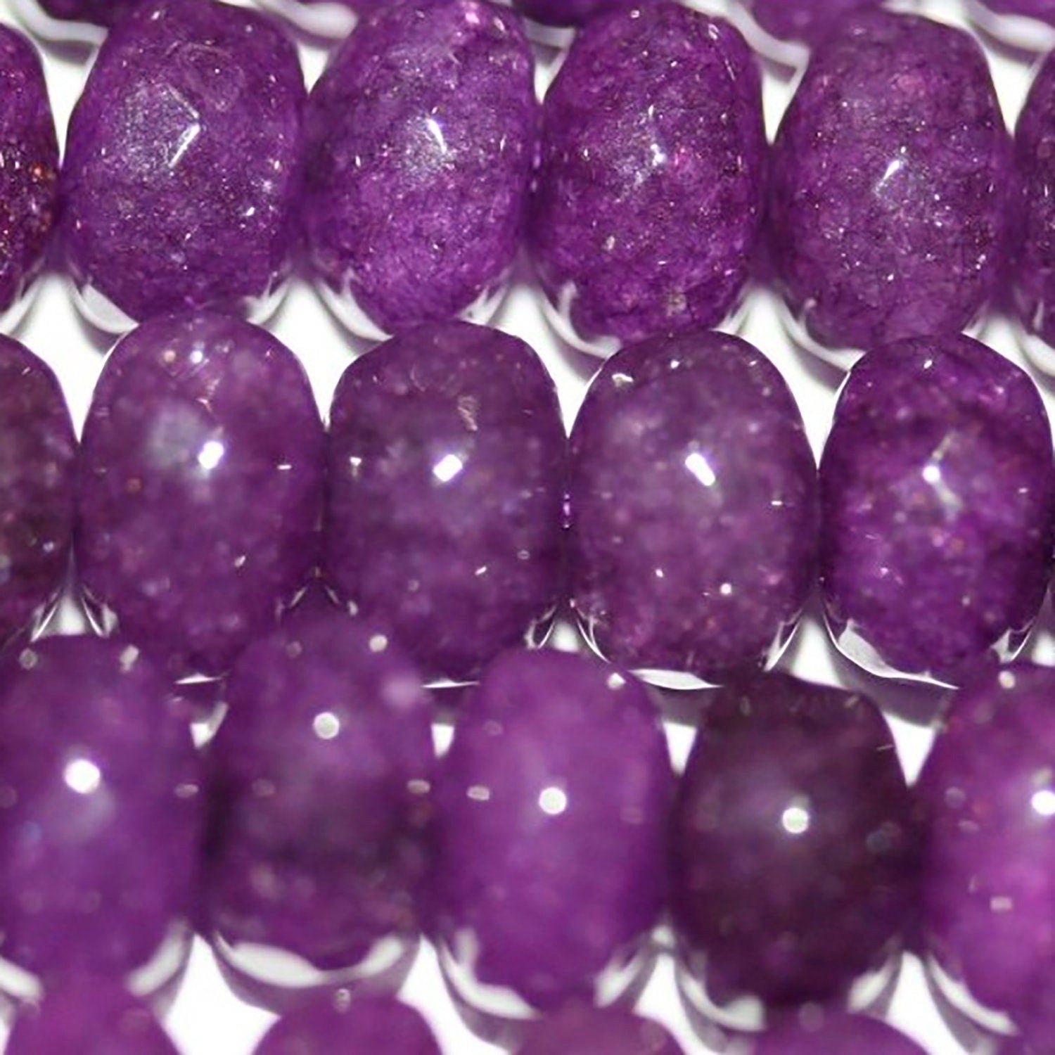 Perles rondelles à facettes en jade violet, 16 pouces (8 x 5 mm), longueur 40 cm.