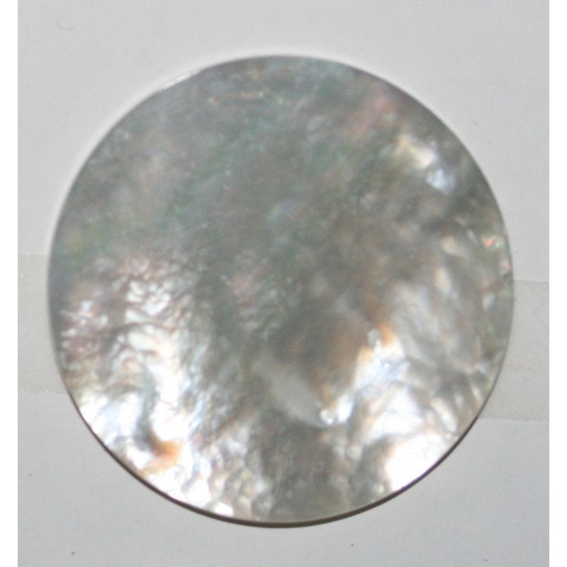 Pendentifs ronds plats en nacre (6 pièces), épaisseur 20 mm, nacre de 2 mm