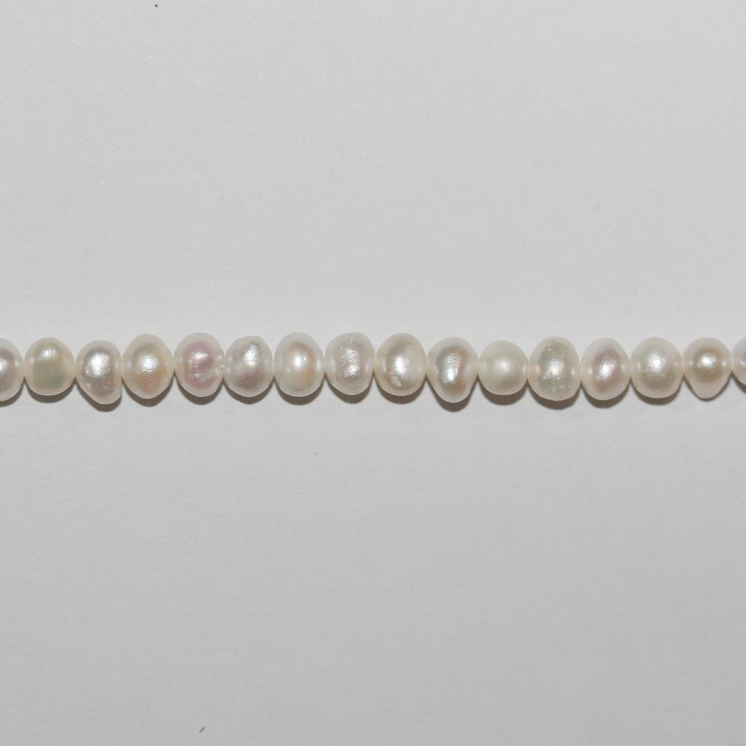 Perla Barroca de Agua Dulce de 14" (3,5-4 mm) - Hilo de 37 cm - Precios al por mayor de Perlas Naturales