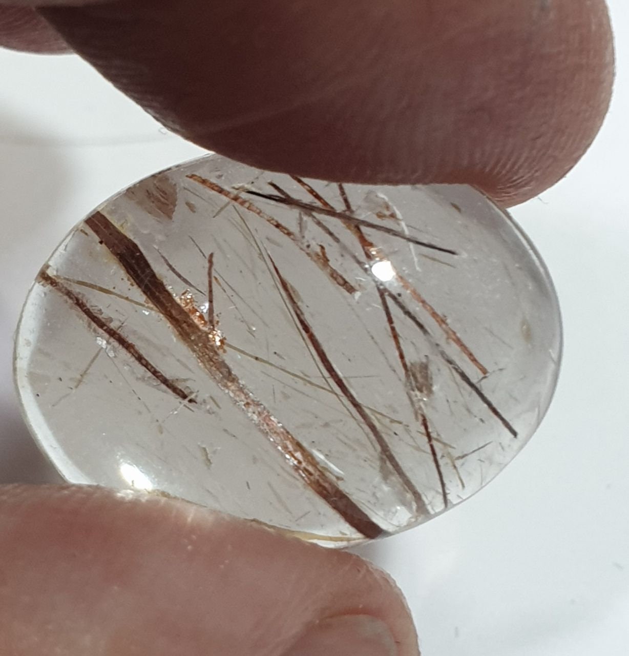 Top Quality Rutilated Quartz Oval Cabochon 21.6x16.3mm 18.33ct- One of a Kind- Copper Rutilated Quartz- Healing Properties