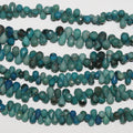 Perles en forme de goutte à facettes en chrysocolle St de 8 pouces, 8 x 5 mm. - Fil de 20 cm.