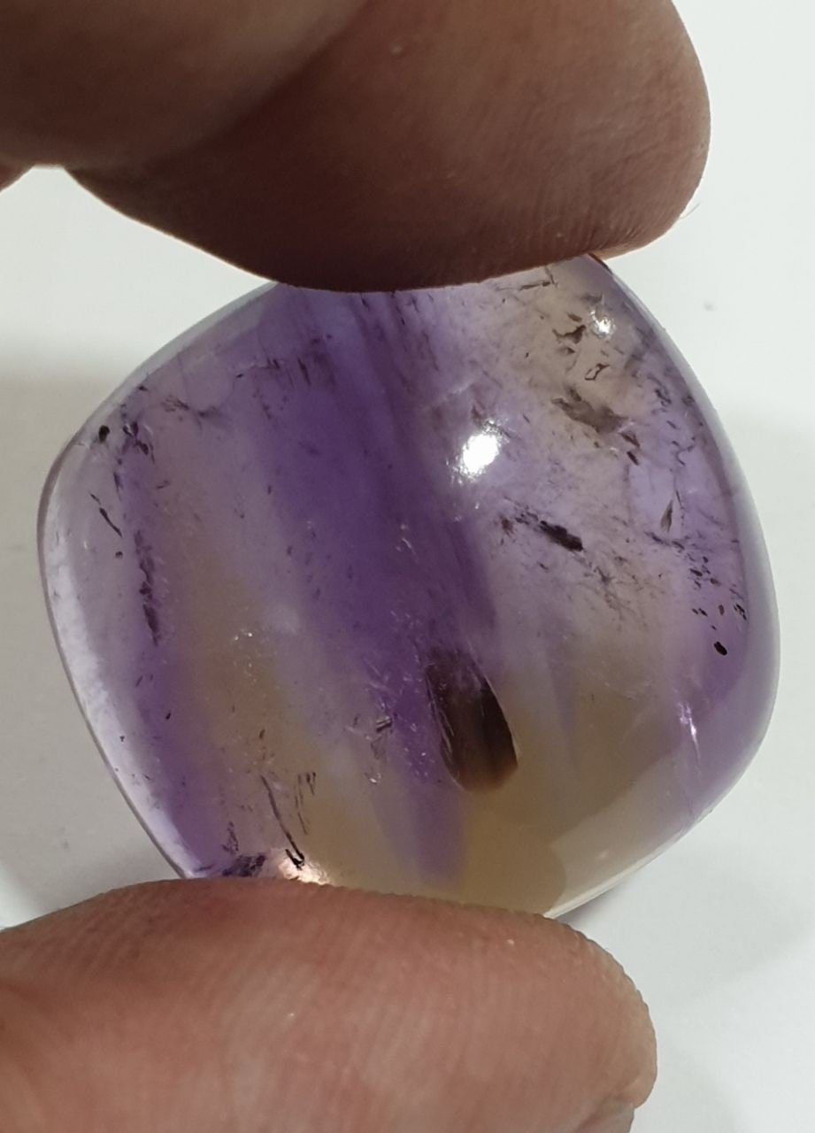 One Of A Kind  Big 49.9 cts  Ametrine Cushion Cabochon 24.3x24mmmm  -Gemstone -Loose Stones Wholesale Price