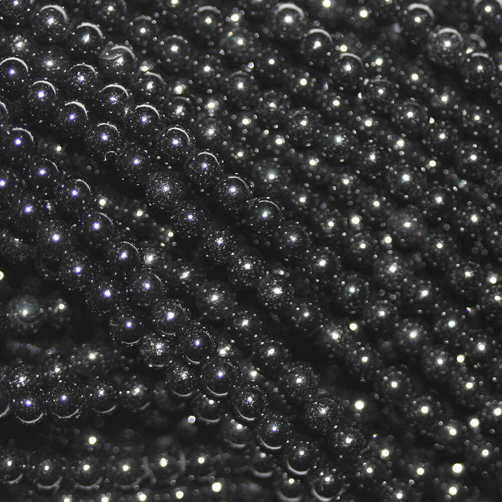 Perles rondes lisses en onyx de 15 pouces (2 mm) - Fil de 39 cm