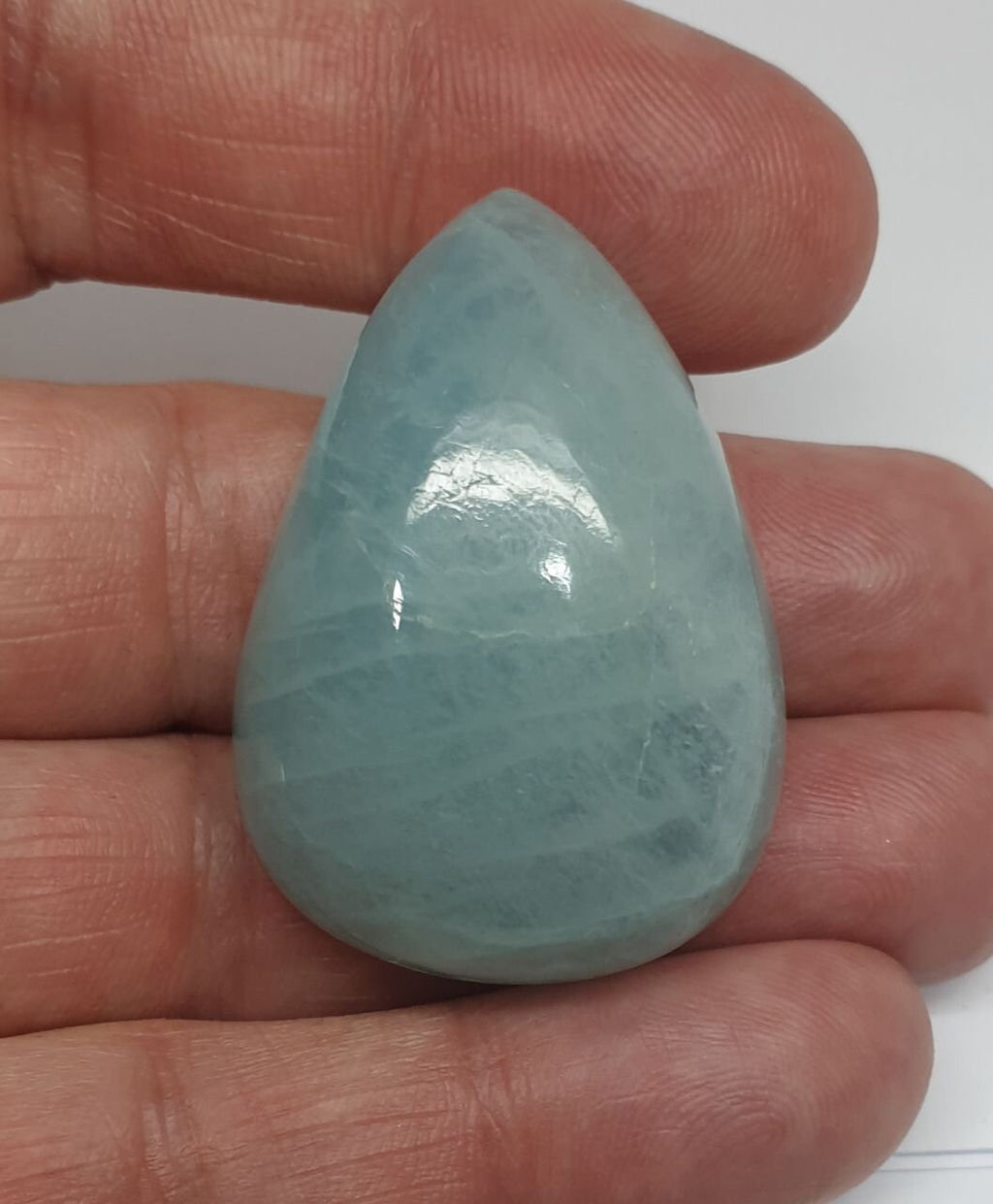 Huge Blue Great and Big Aquamarine 39xx23.25x11.7mm DopLong Cabochon. Aquamarine 125.66Cts Loose Gemstone Cabochon.