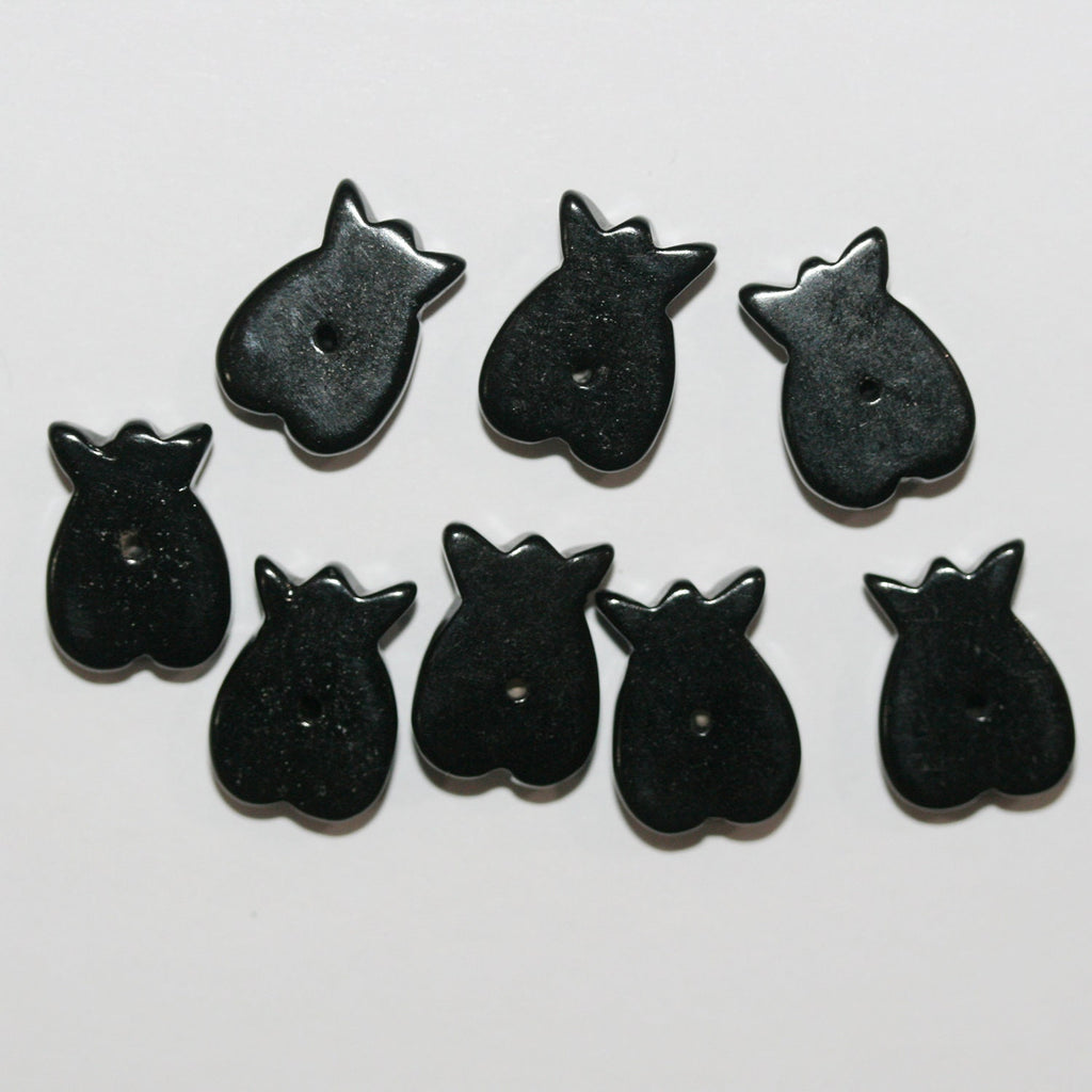 Lote de 8 tulipanes perforados a la mitad, 14 x 10 mm (4 pares)