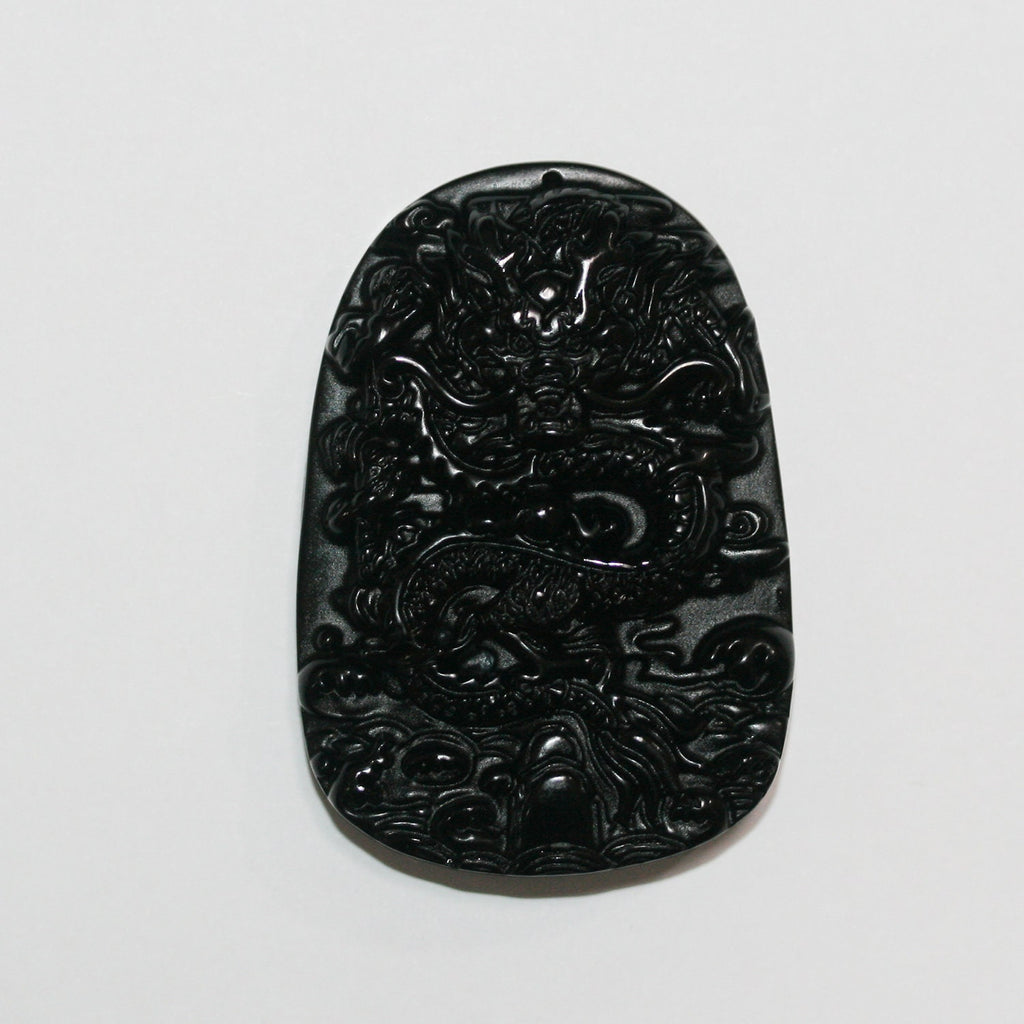 Colgante Dragón de Obsidiana 58x40mm.