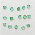 Lot de 15 émeraudes rondes à facettes de 3 mm - Pierres précieuses en vrac - Prix de gros - Gemmes naturelles