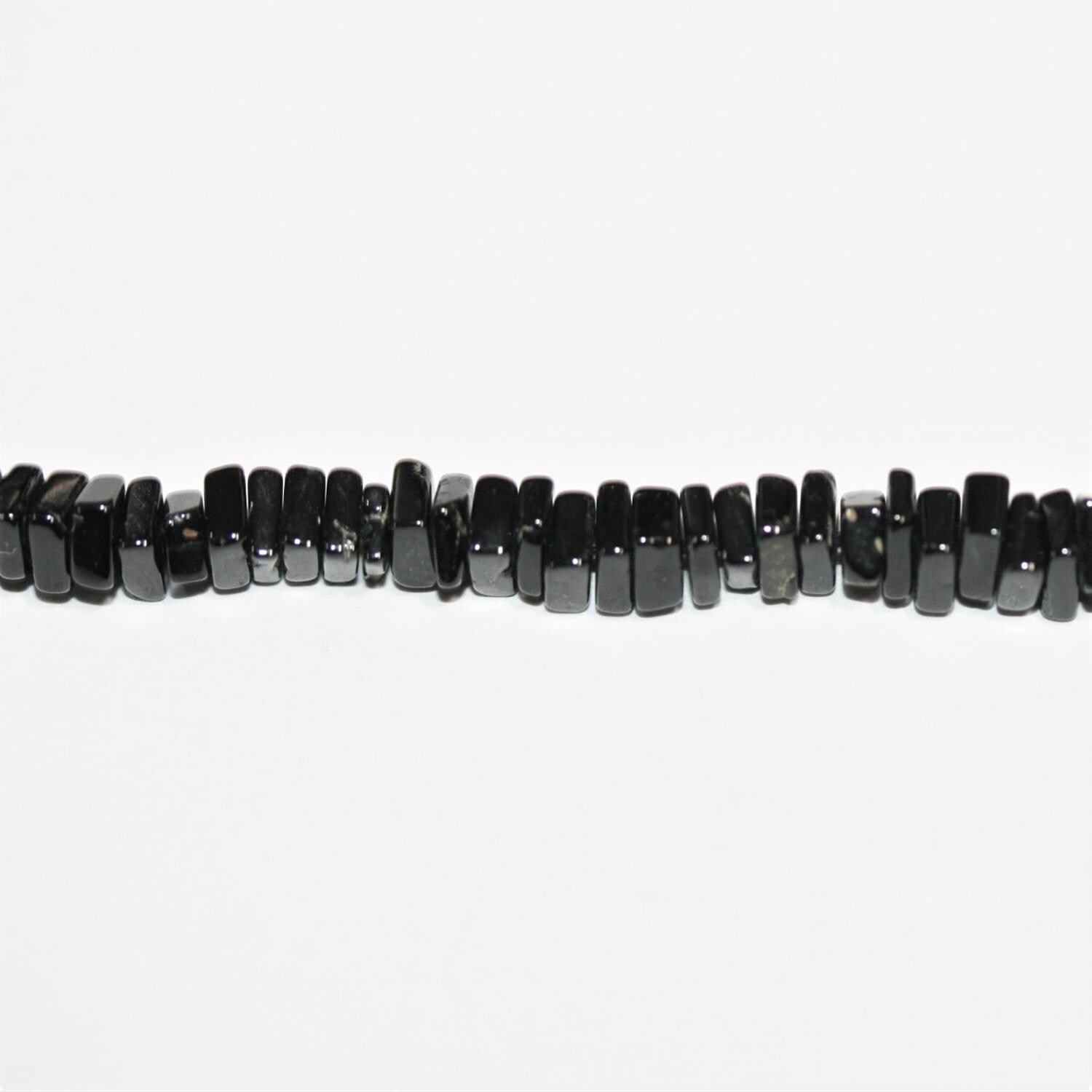 Cuentas cuadradas planas lisas de espinela de Santa de 4 x 2 mm (16") - Hilo de 42 cm