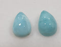 Larimar Pair Drop Cabochon 7x5mm.-(2Pcs)-Naturall Gems