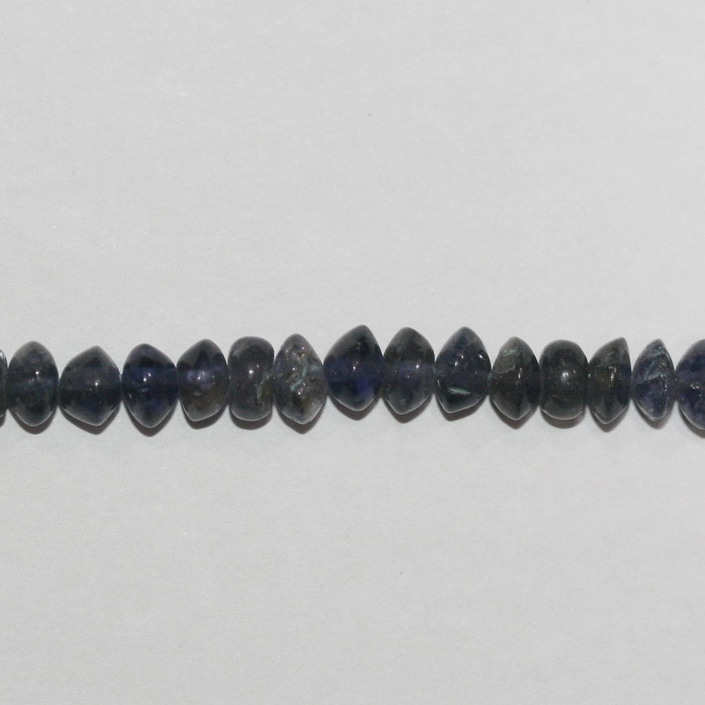 14" St Iolite Smooth Rondelle Beads 6x3mm.Approx.-Strand 36cm