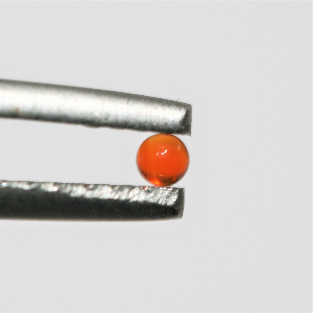 Carnelian Smooth Round Cabochon 2mm. (20 pieces)