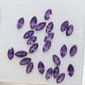 Lote de 24 piezas de amatista marquesa facetada de 5 x 2,5 mm (24 piezas)