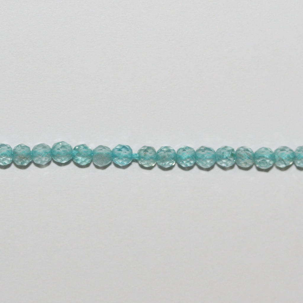 13" St  Apatite Faceted Round Beads 2.5mm.-Strand 33cm.