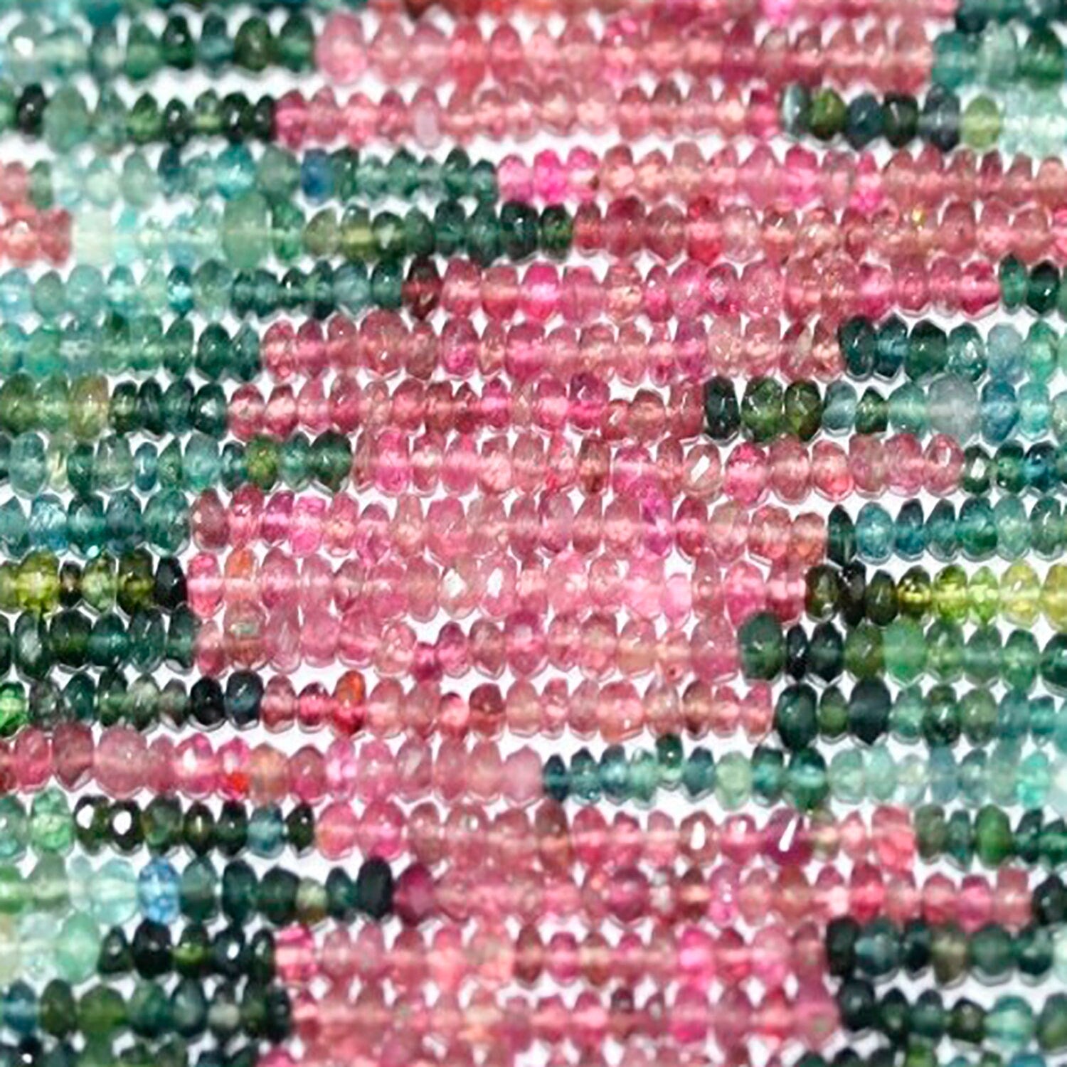 Rondelle facettée en tourmaline St de 14 pouces (3 x 2 mm) - Fil de 37 cm