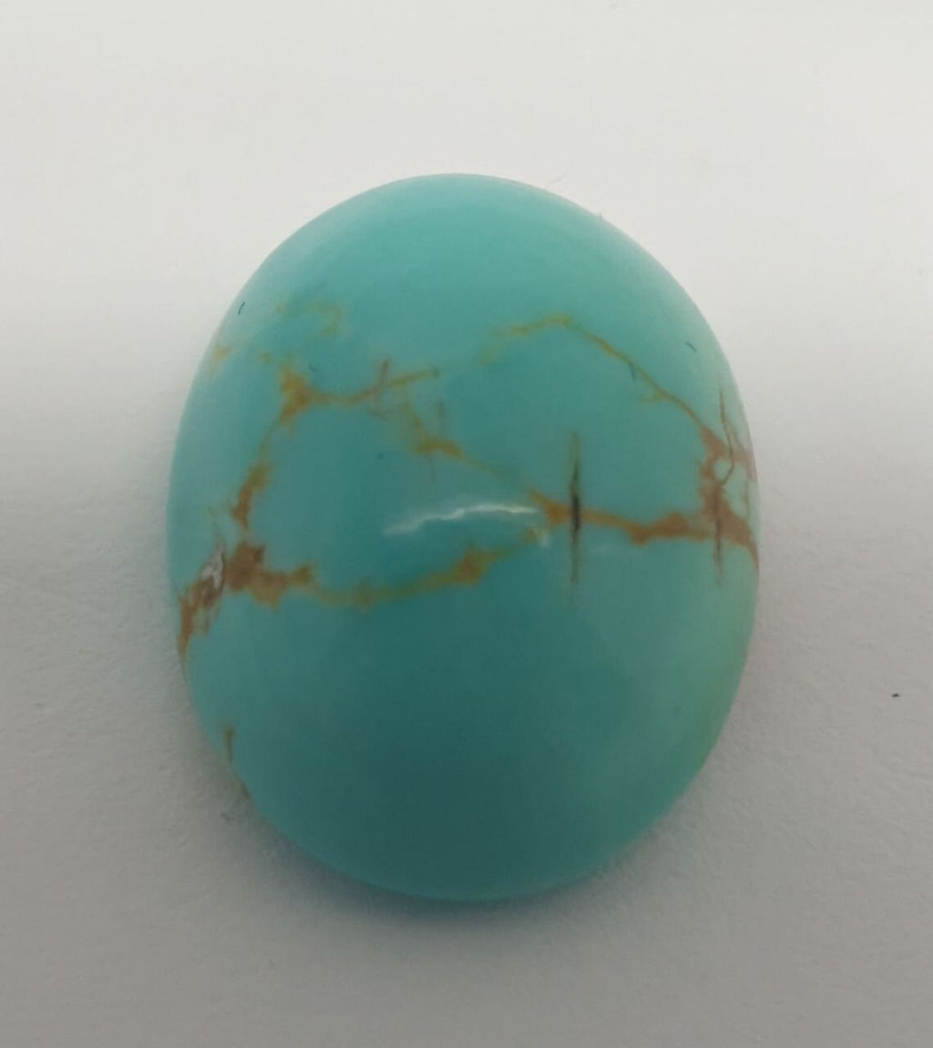 Turquoise Smooth Oval Cabochon 18.2x14mm. (13.9ct.)