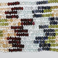 14" St  Multi Stone Faceted Rondelle Beads 6x4mm.-Strand 36cm