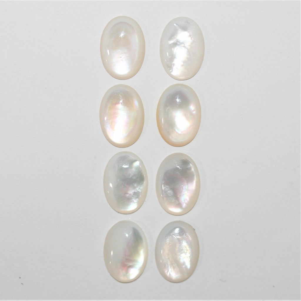 MOP Oval Cabochon 14x10mm (8 pieces).