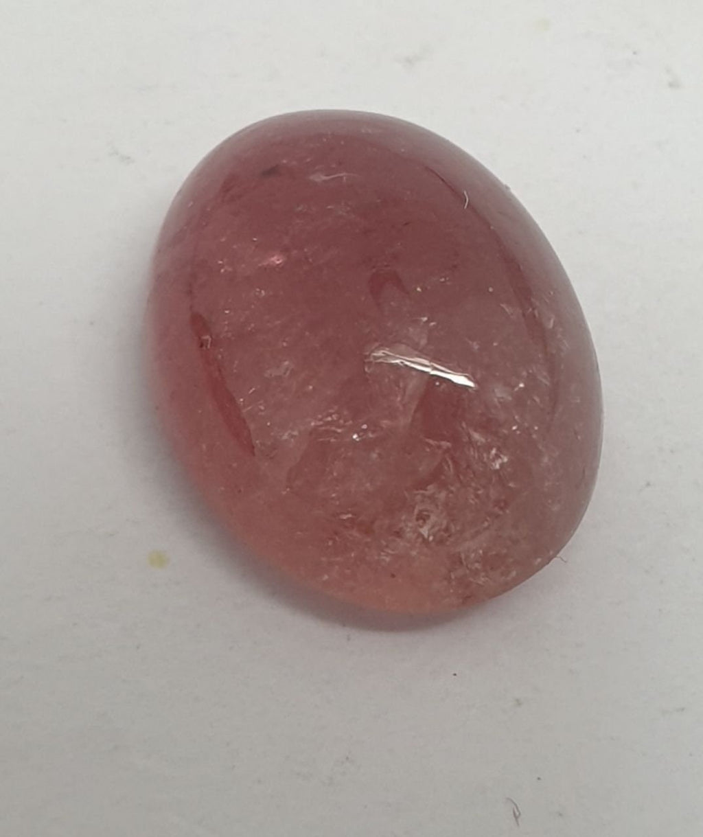Tourmaline rose ovale en cabochon de 8,16 ct (13,6 x 10,5 mm) - Pierre précieuse naturelle non traitée - Couleur rare
