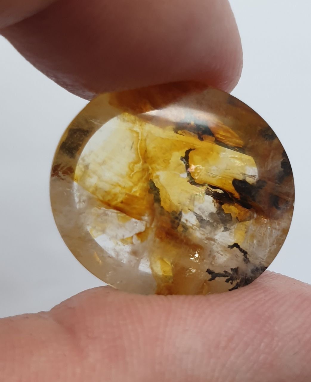 Natural Dendritic Quartz Fancy Cabochon Made By Mother Nature 21.7x19.2mm 23.7ct- Inclusion Quartz- Healing Power
