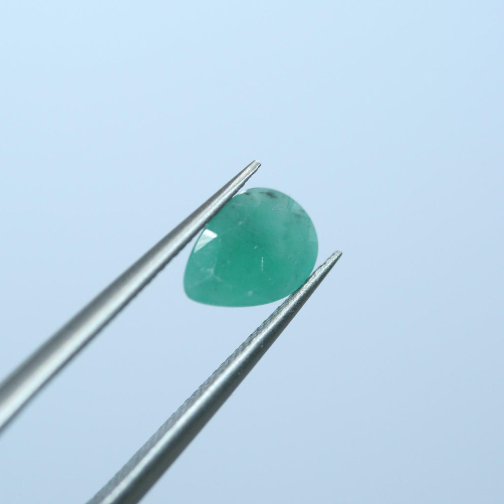 Lote de Esmeralda Gota Facetada 9x6mm.(8Pcs)