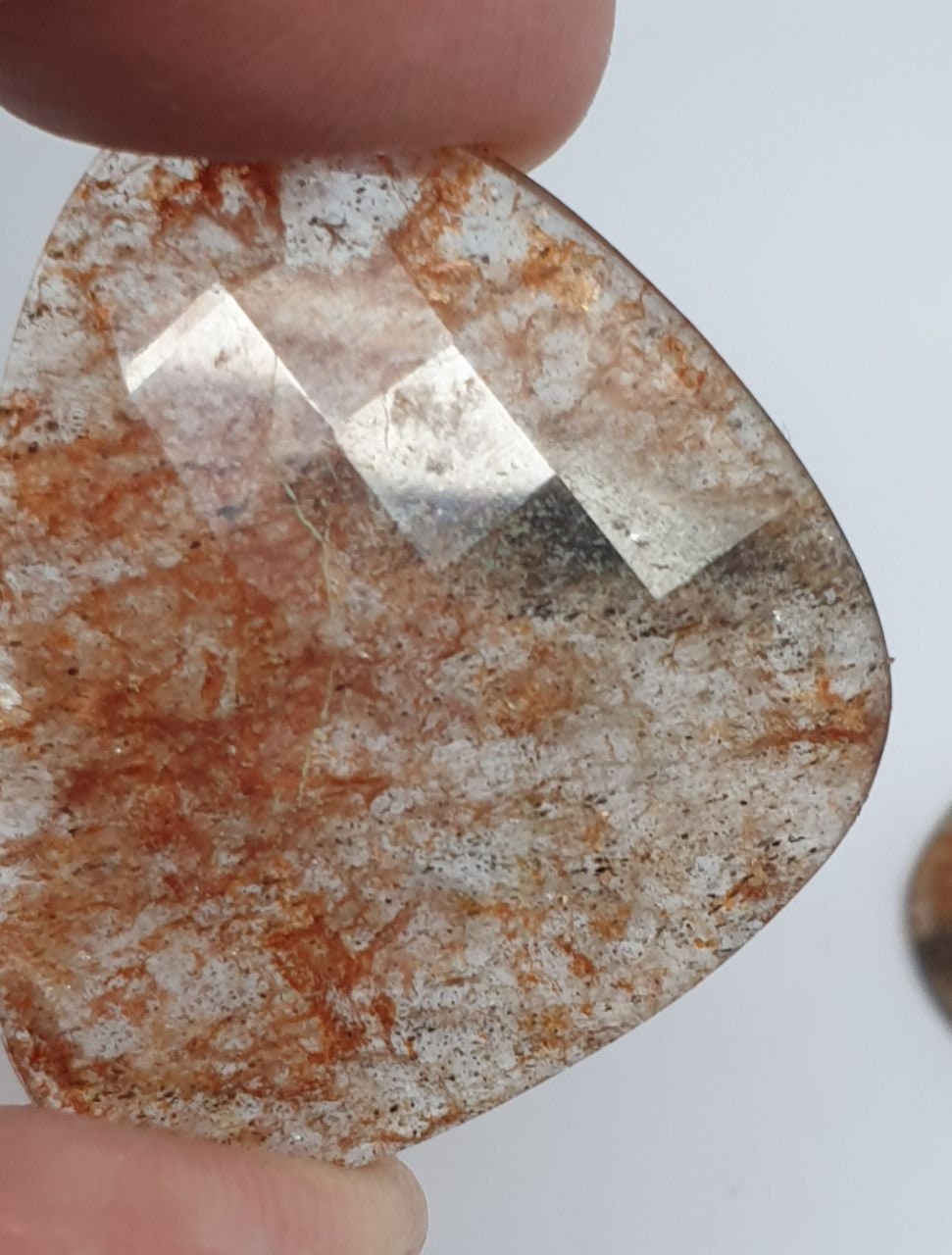 1 Matching Pair Hematite Inclusions Quartz  28x33mm (56.4ct.)- Healing Power Quartz