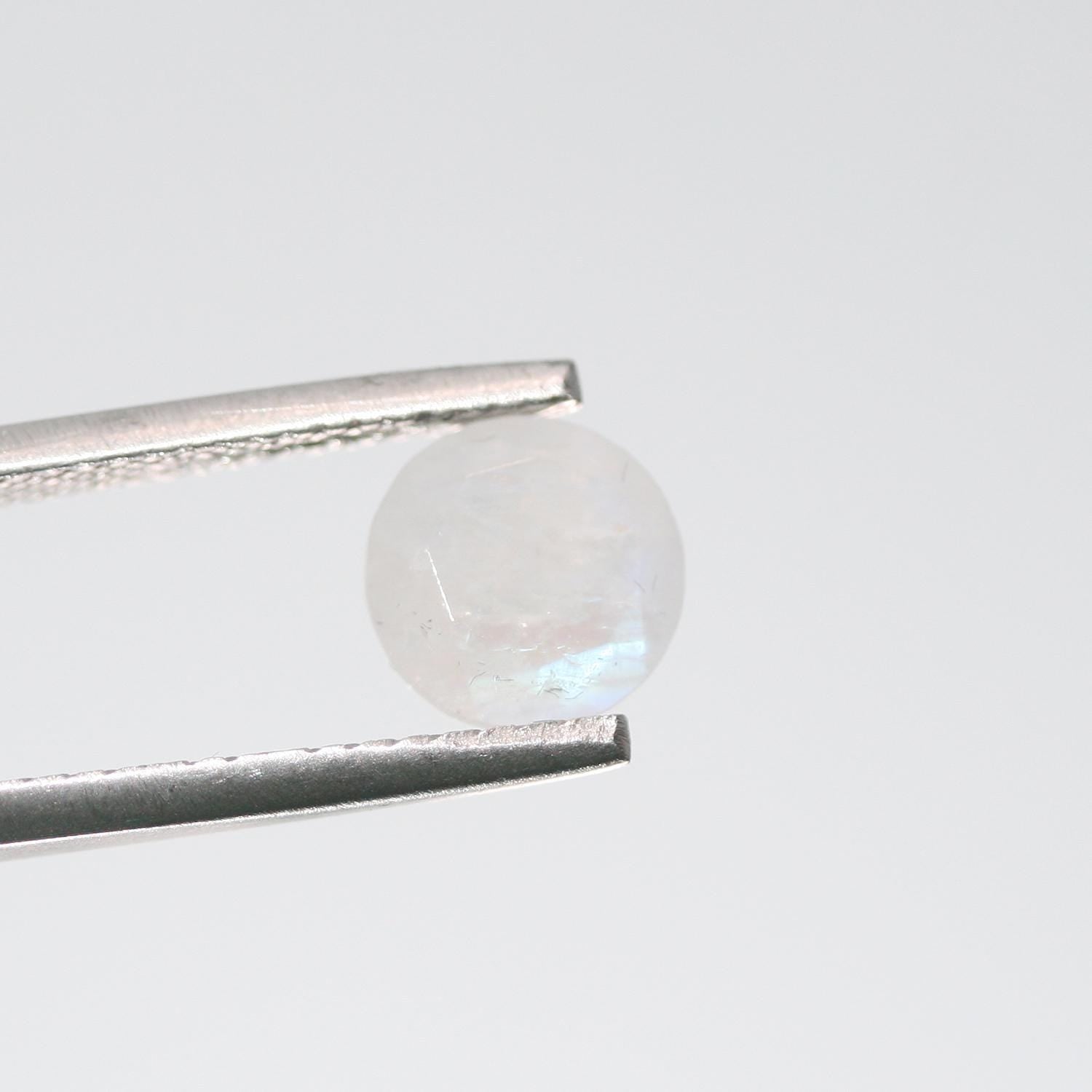 10Pcs Lot Moonstone Faceted Round 8mm.-(10 pcs.)