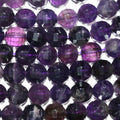 15" Perles rondes à facettes en améthyste St 10 mm.-Rig 39 cm.