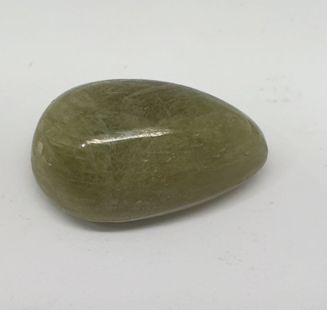 Green Sapphire Drop Cabochon  17.3x11mm 15.43ct Natural Gemstone
