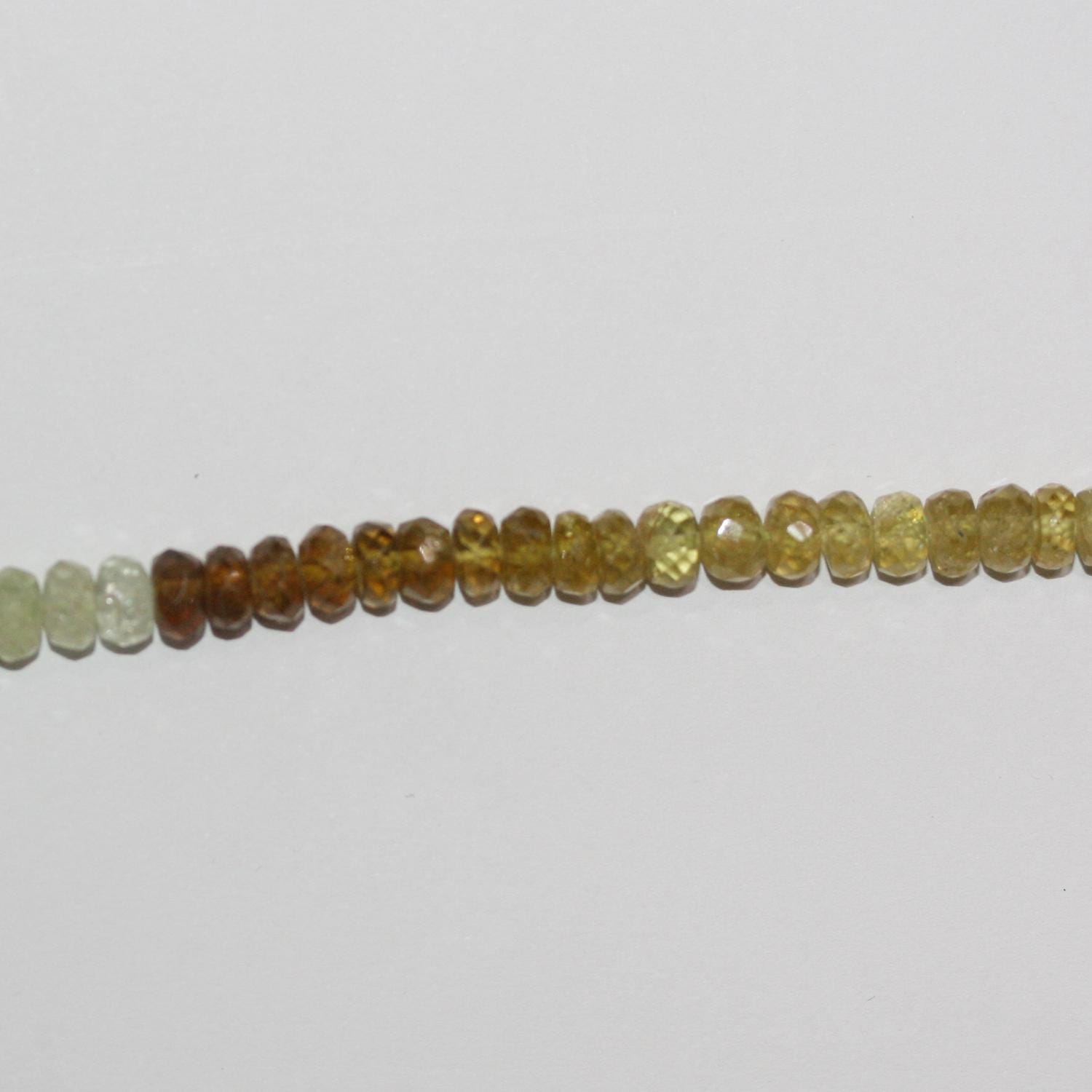 14" St Grossular Garnet Faceted Rondelle Beads 5x4mm.-Strand 37cm