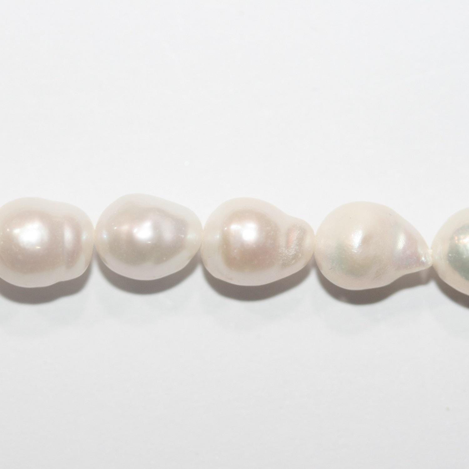 14" St Baroque Pearl Beads 10x7mm Approx. -Strand 38cm  -Natural Pearls wholesale Prices
