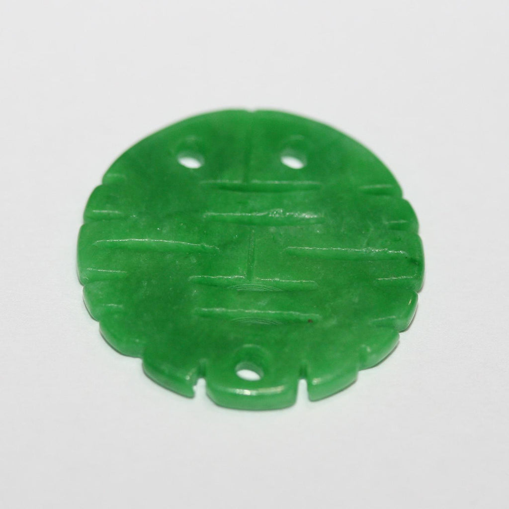 Pendentif en jade vert 21 mm