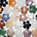 Perles de fleurs lisses en pierre multicolore de 15 pouces (environ 20 mm) - Longueur du fil : 39 cm