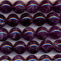 Cuentas redondas lisas de amatista de 16" (14 mm) - Hilo de 40 cm