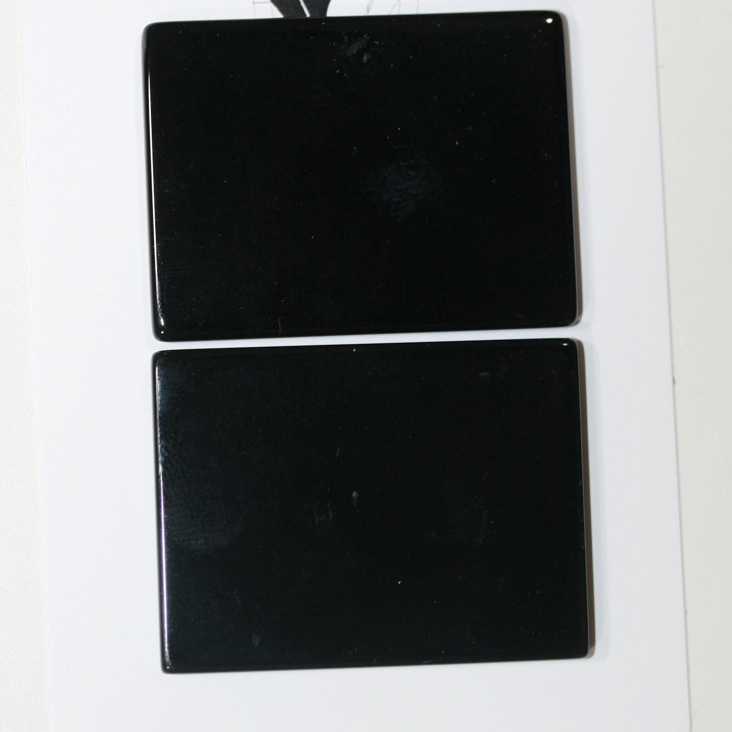2 Pcs Smooth Rectangle Onyx Flat Cabochon 40x30x3mm (2 pcs)
